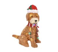 Light Up Christmas Garden Stakes with Light String LED Lighted Cute 2D Acrylic Dog Yard Stake Christmas Decorations Outdoor for Farmhouse, Garden, Patio, Lawn (Nutcracker 1, 35 * 20 * 0.3cm)