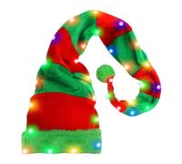 Light Up Christmas Hat - Christmas Elfin Hat with Led Light - Funny Glowing Cap Creative LED Decoration Comfortable and Easy To Wear Suitable for Holiday Parties, Family Dinners, and Gatherings
