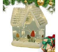 Light Up Christmas House, Christmas Village Collection, Indoor Room Decor, Christmas Doll Figurines, Christmas Village Collectible Buildings, Desk Christmas Decorations, Christmas Village Figurines