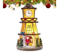 Light Up Christmas Village - Lighted Clock Tower Ornament,Decorative Christmas House for Study Bedroom Living Room Table Centerpiece Window Display Event Organizers