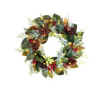 Light Up Christmas Wreath,3D Seasonal Decoration - Artificial Winter Wreaths - for Home Indoor Outdoor Porch Wall Window Christmas Parties Holiday