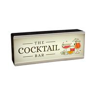 Light Up Cocktail Bar Sign | LED Light for Home Cocktail Bar | Portable & Wall Hanging Lightbox for Cocktail Parties