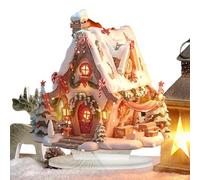 Light Up Cottage - Christmas Cottage With Led Light | 2D Acrylic Village Houses | Christmas Centerpiece Village Decor With Warm White LED For Den, Bedroom & Tea Room