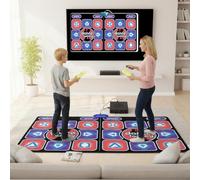 Light Up Dance Mat for Kids & Adults, 2-Player Interactive Dance Pad with Opposing Mode, Non-Slip Exercise Mat for Family Games, Birthday Gifts for Kids Ages 3-12