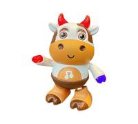 Light Up Dancing Toy - Musical Cow Deer Design, Colorful LED Lights, Interactive Moving Action, 15x8x22cm Friendly Build, Cute Animal Styling | Dancing Toy for Kids 1 to Three Active Play Music Fun