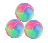 Light Up Dog Balls Flashing Elastic Ball Glow In The Dark - Squeaky Chew Interactive Toys | Light Up Dog LED Flashing Spike Pet Balls | Glowing Elastic Toss Fetch For Puppy Dogs Cats