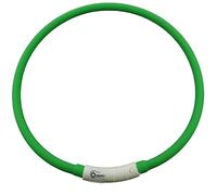 Light Up Dog Collar, LED Collar Light with USB Charger, Rechargeable Adjustable Puppy Collar with Three Lighting Modes (Green)