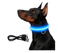 Light Up Dog Collar - LED Dog Collar Light Rechargeable - Illuminated LED Collars for Dogs - Glow in the Dark, Luminous Design - Flashing Light Up Collar for Safety - USB Chargeable