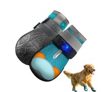 Light Up Dog Shoes | Anti-Slip Adjustable Pet Boot - Glowing Cat Shoes Shiny Boots | for Training Running Small Medium Large Puppy Kitten Outdoor Night Walks