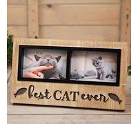 Light Up Double Photo Frame 6" x 4" - Best Cat Ever