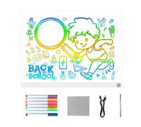 Light Up Drawing Board | 7 Colors Dry Erase Touch Control Crafts Toys,Led Message Board | for Kids Touch Control Crafts Toys Night Dark Home Office School Art Doodle Display Sign