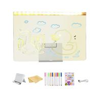 Light Up Drawing Board For Kids - Clear Polymer Thirty By Twenty Board, Luminous Sķeťçh Slate, Reusable Neon Text Tablet, Bright Creative Expression Pad | Learning Activity Aid For Playroom Study