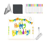 Light Up Drawing Board for Kids | Transparent Acrylic Writing Pad,with 12-Color Pens and Adjustable Fold Stand Led Dry Erase Board - for Youth, Girl Boy, Art Supplies, Classroom, Road Trip