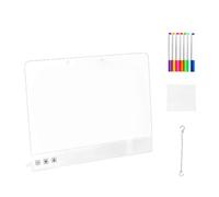 Light Up Drawing Board - Rechargeable Dry Erase Writing Tablet with Markers