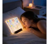 Light Up Drawing Board | RGB Clear Dry Erase Light with 12 Colors Pen | Book Reading - for Night Dark Home Office School Holiday Art Doodle Painting Coloring Display Sign