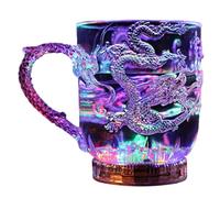 Light up Drinking Glasses - Glow in The Dark Cups, Acrylic Color Changing Coffee Mug | Water Activated Glowing Wine Glasses, Perfect for Christmas, Halloween, Holiday and Party Events