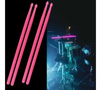 Light Up Drumsticks 2 Pairs, Luminous Light Up 5A Drum Sticks, Bright Light Up Glow in the Dark Drumsticks, Professional Drummer Gifts, Drum Accessories Personalized Drum Sticks for Adults Kids, Red