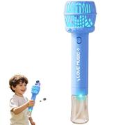 Light Up Electric Bubble Wand, Auto Anti-Leak Handheld Blower, Durable Portable Maker, Dream Glow Atmosphere Toy, Indoor Outdoor Party Favor, Safe Leisure Plaything For Children (Blue)