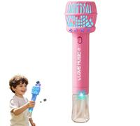 Light Up Electric Bubble Wand, Auto Anti-Leak Handheld Blower, Durable Portable Maker, Dream Glow Atmosphere Toy, Indoor Outdoor Party Favor, Safe Leisure Plaything For Children (Pink)