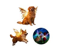 Light up Fairy Wings for Dogs, Pet Glowing Wings Costume with LED Lights, Christmas Cosplay Puppy for Medium Large Dog, Dress Your Dogs like Butterfly, Parade Photo Props (1pcs)