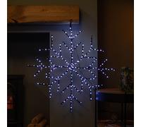 Light up FlexiBrights Hanging Christmas Snowflake with 250 White LEDs Samuel Alexander White One Size