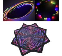 Light Up Flow Star- LED Spinning Cloth- Vibrant Colors & Patterns Durable - 23” Diameter -Spinning Star-Colorful Waves
