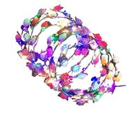 Light up Flower Crown - Glow in the Dark Headbands,Modern Garland Hair Accessories Headdress for Birthdays Beach Parties Role Playing Halloween