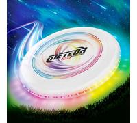 Light up Flying Disc-16 Millions Colors, 48 LEDs & 13 Light Modes, LED Flying Disc for Adults, Kids & Teens, Glow in the Dark Flying Ring, Party Toy Christmas Birthday Gift, Age 6+ (white, 10.6in)