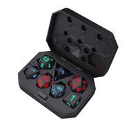 Light Up Game Dice, Rechargeable Polyhedral Set, Flashing LED Tabletop Pieces, RGB Glowing Sides, USB Charging Case Included, Ideal for Role Playing Gatherings, Unavailable, Fantasy Adventure