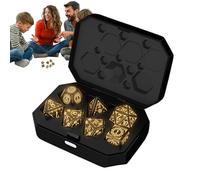 Light Up Game Dice, Rechargeable Polyhedral Set, Flashing LED Tabletop Pieces, RGB Glowing Sides, USB Charging Case Included, Ideal for Role Playing Gatherings, Unavailable, Fantasy Adventure