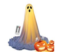 Light Up Ghost Halloween Decorations - 165 x 30 cm Spooky Ghost With Remote Control String Light | Halloween Decorations Outdoor, Home Accents for Festival Holiday Lawn Gardens Porches Escape Room