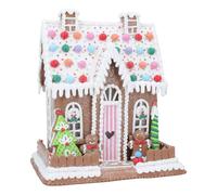 Light Up Gingerbread House | LED Christmas Ornament Candy House Decoration 29cm