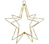 Light Up Gold Christmas Star - Perfect For Hanging In Any Room For A Warming, Illuminating Glow That Sets The Mood For Cosy Nights-in Throughout The Festive Season