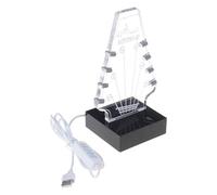 Light Up Guitar Pick Holder Acrylic Electric Guitar Pick Stand 3 Color Guitar Pick Display With Base For Picks Storage