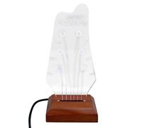 Light Up Guitar Pick Holder Acrylic Electric Guitar Pick Stand 7 Colors Guitar Pick Display With Base For Picks Storage