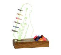 Light Up Guitar Pick Holder, Acrylic & Wooden 3D Guitar Pick Lamp 7-Color Guitar Night Light Pick Storage Rack,For Picks Storage And Display,A Christmas Birthday Gift For Music Lovers And Guitarists