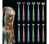 Light Up Hair Clips, LED Hair Extensions, LED Lights Hair Led Light Up Fairy Hair Light Up Fiber Optic 7 Color for Women Girls (10 Pack)