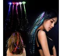 Light Up Hair Clips, LED Hair Extensions, LED Lights Hair Led Light Up Fairy Hair Light Up Fiber Optic for Women Girls (Multicolor, 5 Pack)