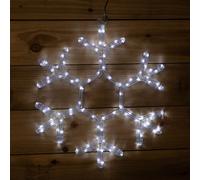 Light up Hanging Christmas Snowflake Rope Light with White LEDs Samuel Alexander White One Size