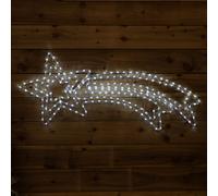 Light up Hanging Christmas Star Rope Light with White LEDs Samuel Alexander White One Size