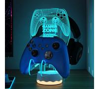 Light up Headset and Controller Stand, 16 Colors 3D LED Lights Gamepad Headphone