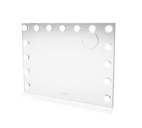 Light Up Hollywood Mirror 15 LED Vanity Makeup Table Wall Touch Screen Dimmable 3 Colour Modes Bluetooth Speaker 2 Charging Ports USB-A & USB-C Microfibre Cleaning Cloth 10 x Magnification Mirror