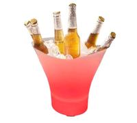 Light Up Ice Bucket - Illuminated Drink Holder, LED Beverage Cooler, 7L Party Bin | Sound-Activated Bottle Bucket With Waterproof Lighting For Nightclub Setting, Bar Table, Outdoor Patio Setup