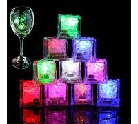 Light Up Ice Cubes, 48 Pack Multicolor Waterproof LED Ice Cubes Flashing Glow in The Dark LED Light up Ice Cubes for Drinks Bar Club Party Wine Wedding Decoration