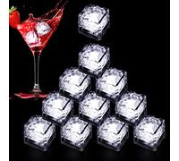 Light Up Ice Cubes for Drinks,96 PCS White LED Ice Cubes Liquid Activated, Glow in The Dark Waterproof Ice Cubes for Home Bar Supplies Summer Party Wedding Decor