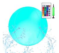 Light up Inflatable Balls,Pool Beach Floating Balls with 16 Colors - Floating Outdoor Decoration with Remote Control for Swimming Poolside Garden