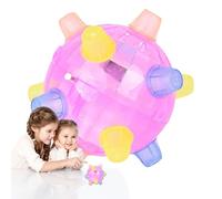 Light Up Jumping Ball, Pink PP LED Musical Bouncing Dancing Toy, Active Rolling Dog Toy With Lights And Music, Interactive Bouncy Ball For Kids Boys Girls Pets Dogs Cats Indoor And Outdoor Play