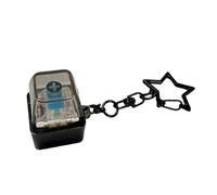 Light-Up Keyboard Fidget, Star Design Sensory, 0.79x0.79x1.10 inches Button Key Ring with Click Function, Sturdy Fidget Clicker, Desk Accessory with Fun Play, Toy Supplies for Classroom School Work