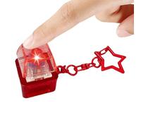 Light-Up Keyboard Fidget, Star Design Sensory, 0.79x0.79x1.10 inches Button Key Ring with Click Function, Sturdy Fidget Clicker, Desk Accessory with Fun Play, Toy Supplies for Classroom School Work
