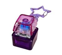 Light Up Keyboard Fidget - Star Design Sensory Button, Fidget Clicker with Key Ring Portable Toy, Silent Press Device With, Stress Relief Click Control, for Classroom School Work Home Travel